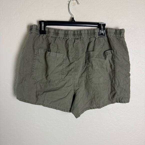 Pistola Olive Green Maia Linen Utility Shorts Drawstring XXL P4847JTF-SAG - Picture 6 of 13